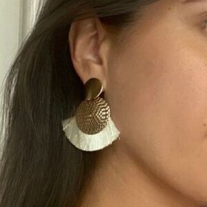 fan earrings #499